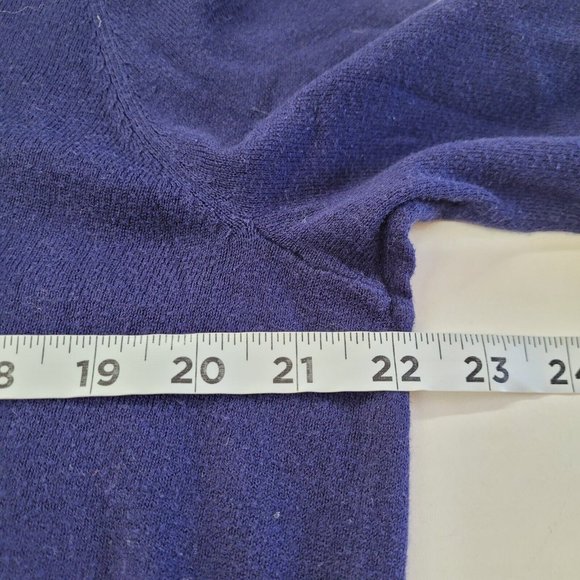 J McLaughlin Sweater Men L Long Sleeve V-Neck Classic Cashmere Blend Office Blue - Picture 8 of 11